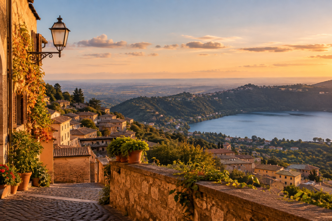 Borgo dei Castelli Romani in una giornata di ottobre
