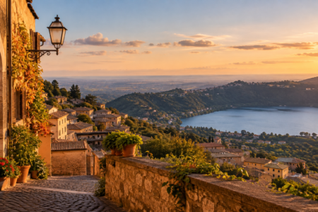 Borgo dei Castelli Romani in una giornata di ottobre